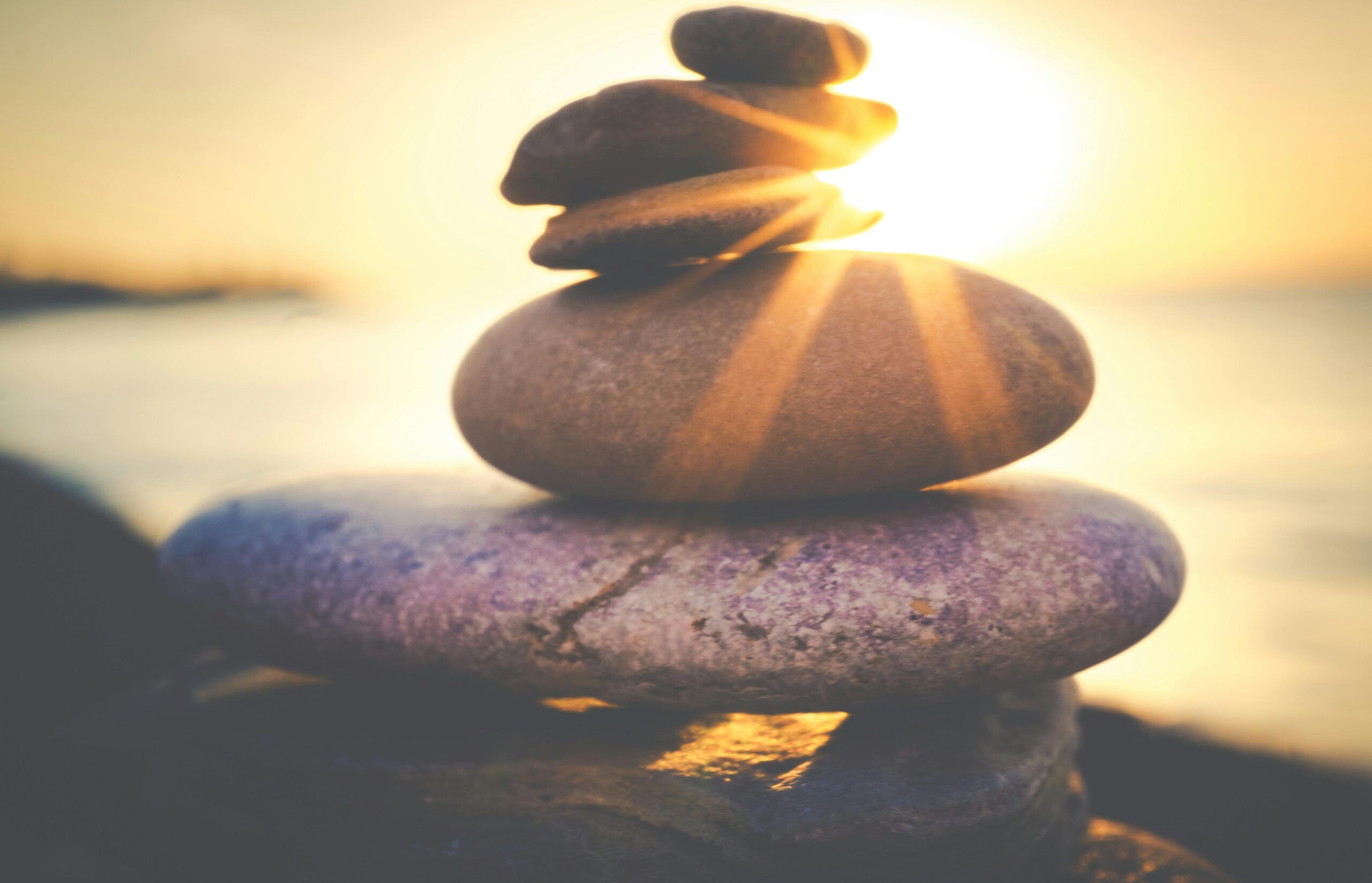 finding balance stones in a pile